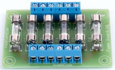 Fuse Board 6 fach Max 6,3A - Leiterplatte ohne Bauteile