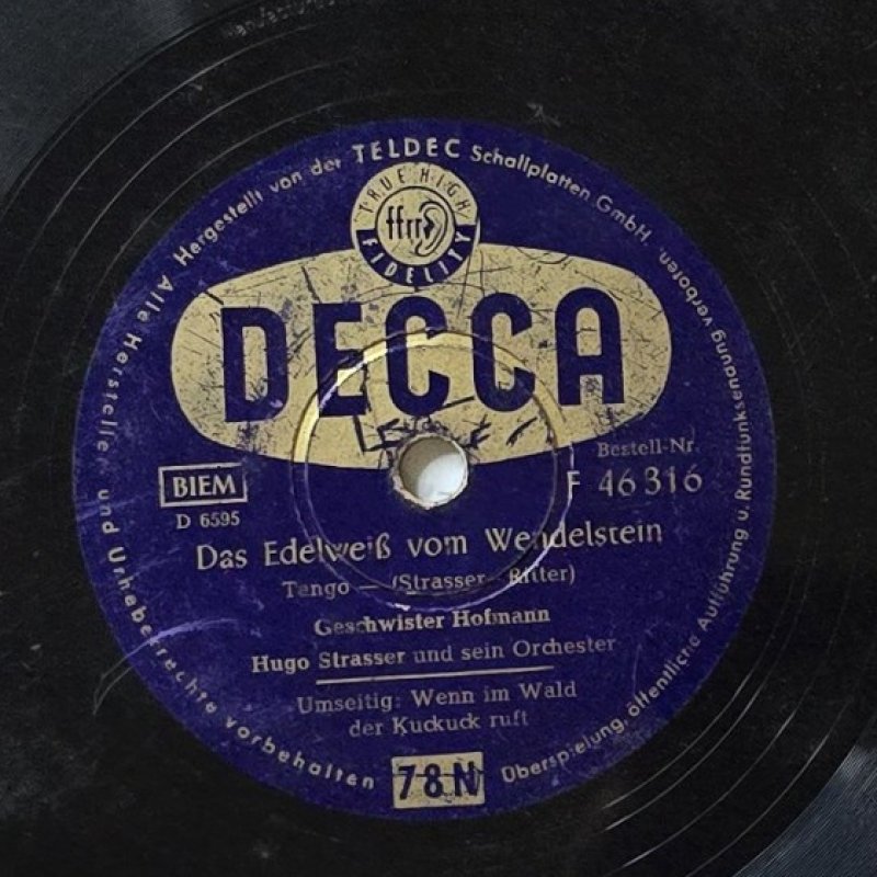 Geschwister Hofmann, Hugo Strasser und sein Orchester - Das Edelwei� vom Wendelstein