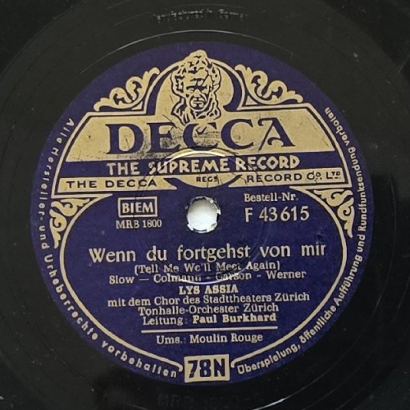 Lys Assia - Wenn du fortgehst von mir (Tell Me Why Must I Go On)