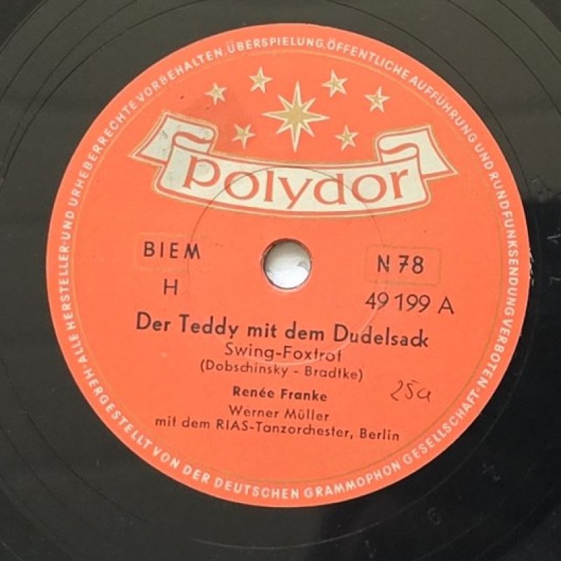 Ren�e Franke, Werner M�ller mit dem RIAS-Tanzorchester, Berlin - Der Teddy mit dem Dudelsack