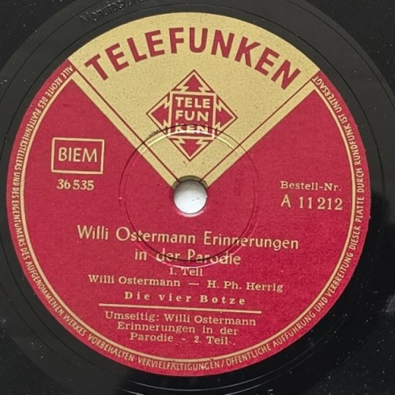 Willi Ostermann - Erinnerungen in der Parodie 1. Teil