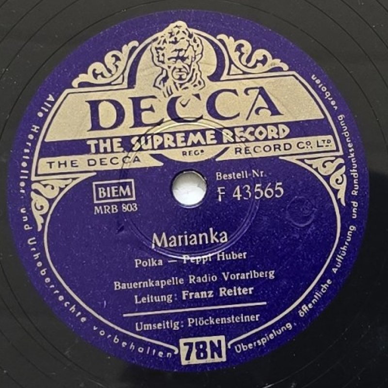 Bauernkapelle Radio Vorarlberg, Leitung: Franz Reiter - Marianka