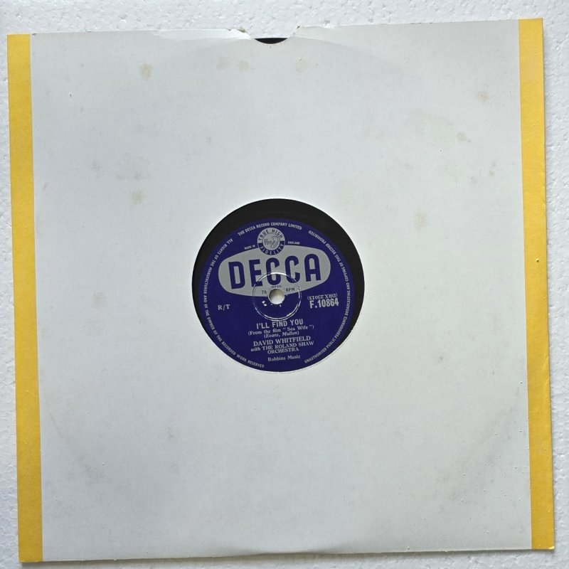 David Whitfield with The Roland Shaw Orchestra - I'd Give You The World