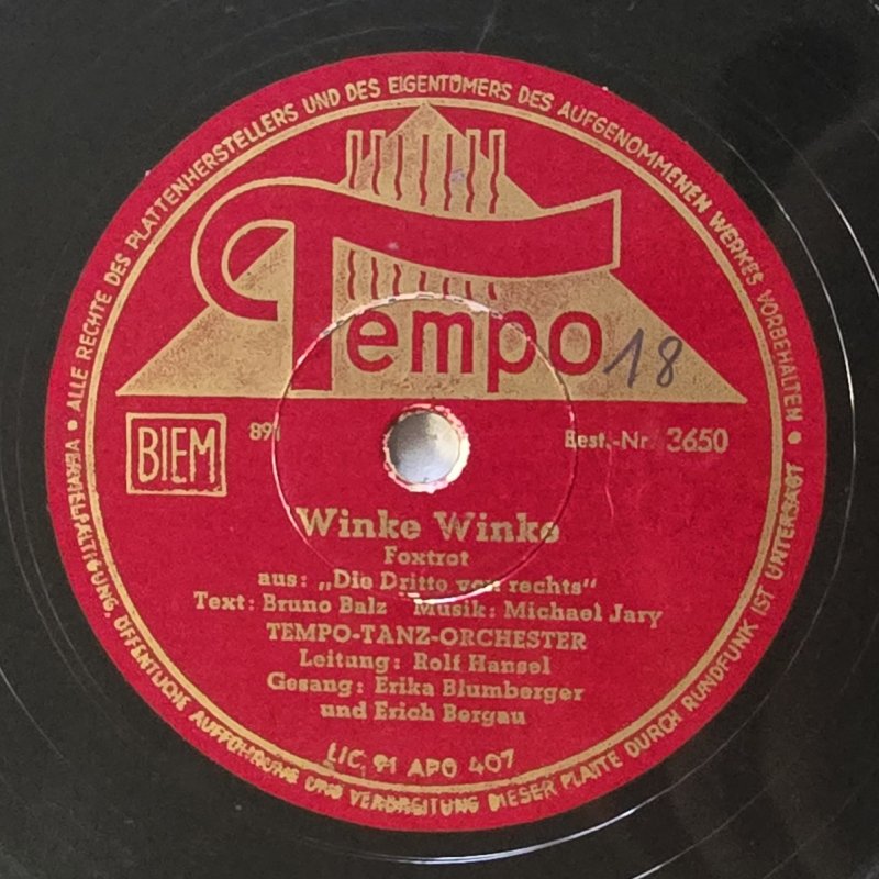 Tempo-Tanz-Orchester - Winke Winke