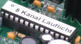 8 Kanal Lauflicht ATmega, Programmiert - Ohne Leiterplatte