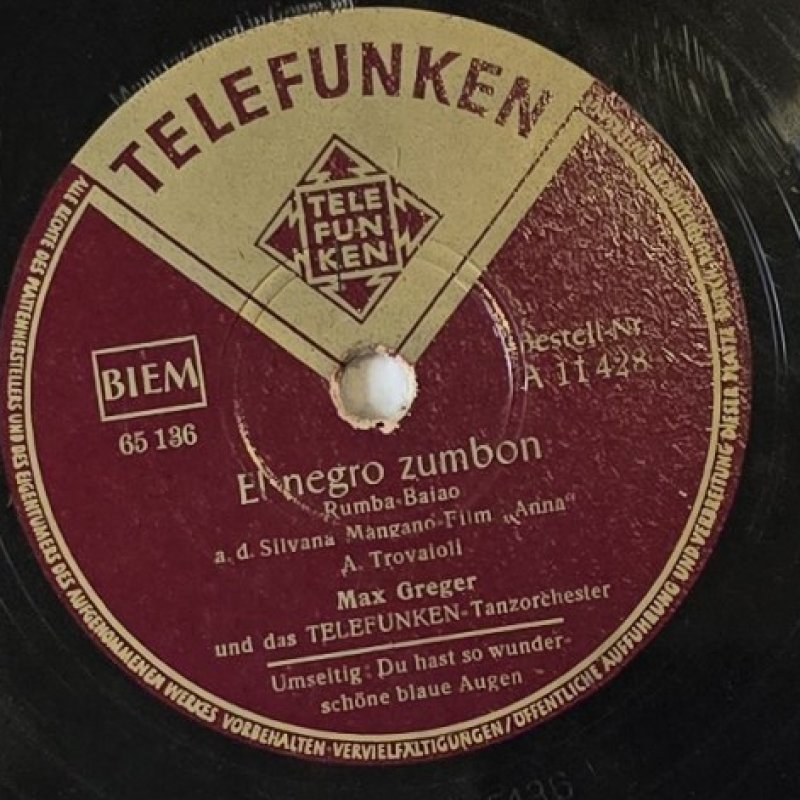 Max Greger und das TELEFUNKEN-Tanzorchester - El negro zumbon