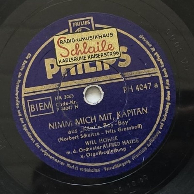 Will H�hne mit Orchester Alfred Hause - Nimm mich mit, Kapit�n