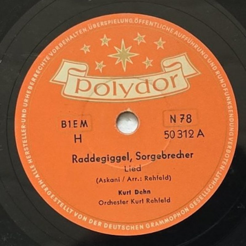 Kurt Dehn, Orchester Kurt Rehfeld - Raddegiggel, Sorgebreder