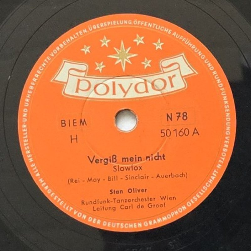Stan Oliver - Vergi� mein nicht