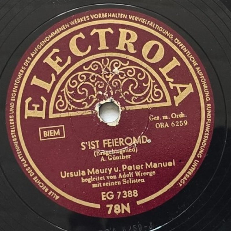 Ursula Maury und Peter Manuel - S'ist Feieromd