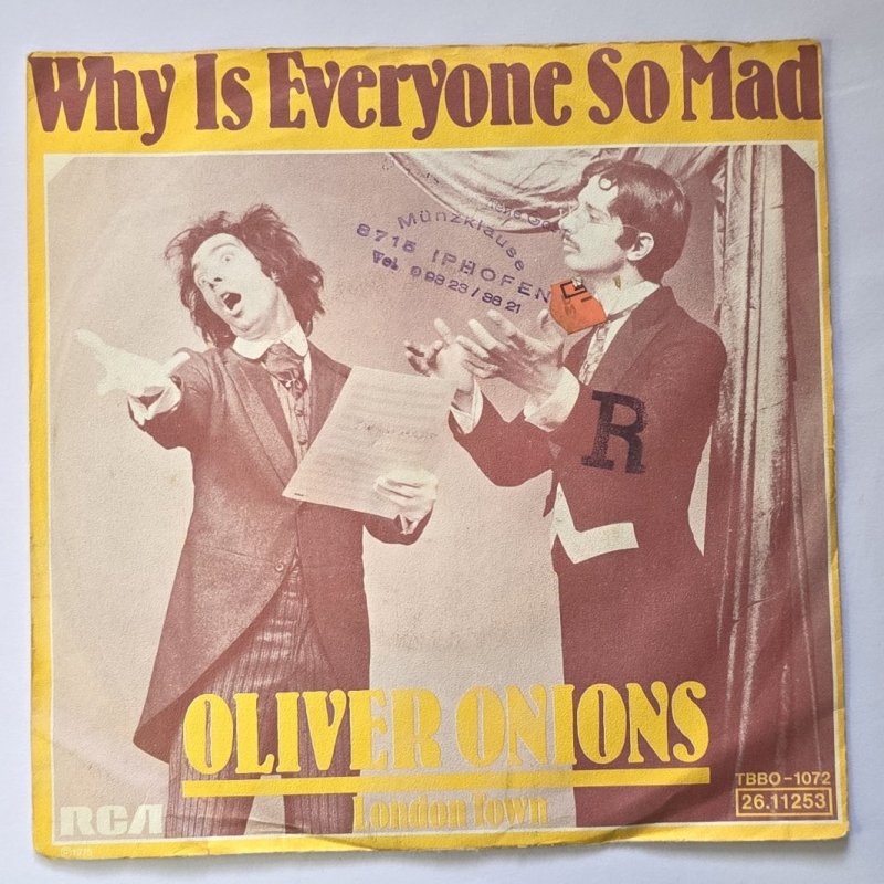 Oliver Onions - Why Is Everyone So Mad