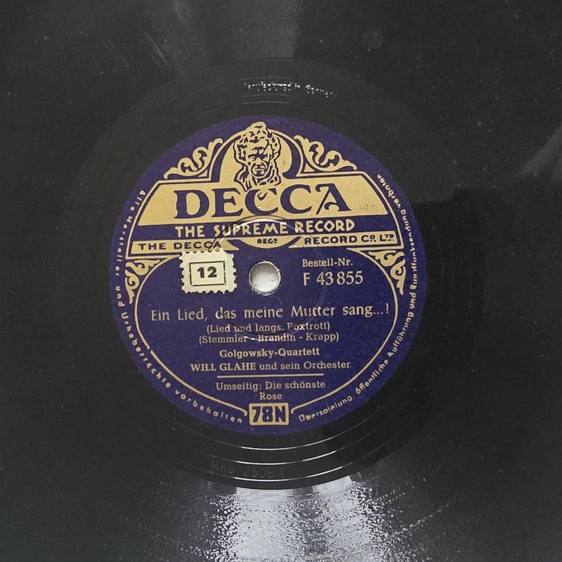 WILL GLAHE und sein Orchester - Ein Lied, das meine Mutter sang...!