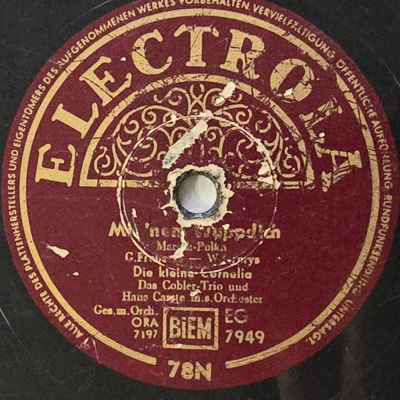 Das Cobler-Trio und Hans Carste mit Orchester - Marinen-Polka